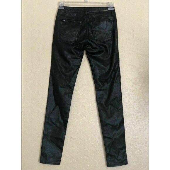 Cult of Individuality x Nasty Gal Black Zen Moto Denim Pants Women’s Size 26 - Picture 12 of 12